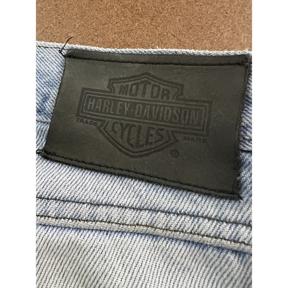 Vintage Harley Davidson Men's Jeans 33x32 Light Wash Denim Biker Style – Classic - Picture 4 of 6